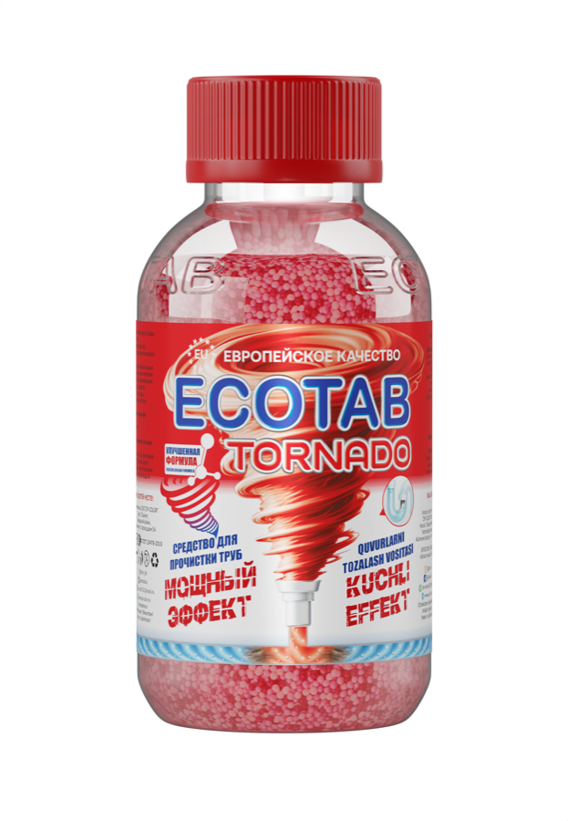 ECOTAB Tornado drain cleaner bottle
